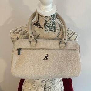 Kangol Furgora & Nylon Barrel Bag - Beige